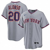 Men's New York Mets #20 Pete Alonso Gray 2025 Limited Stitched Jersey Dzhi,baseball caps,new era cap wholesale,wholesale hats